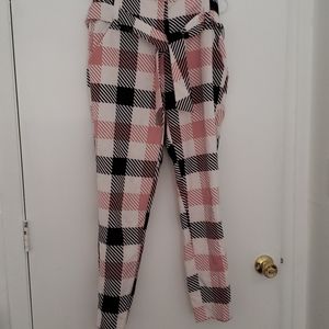 Plaid Pants w Matching belt